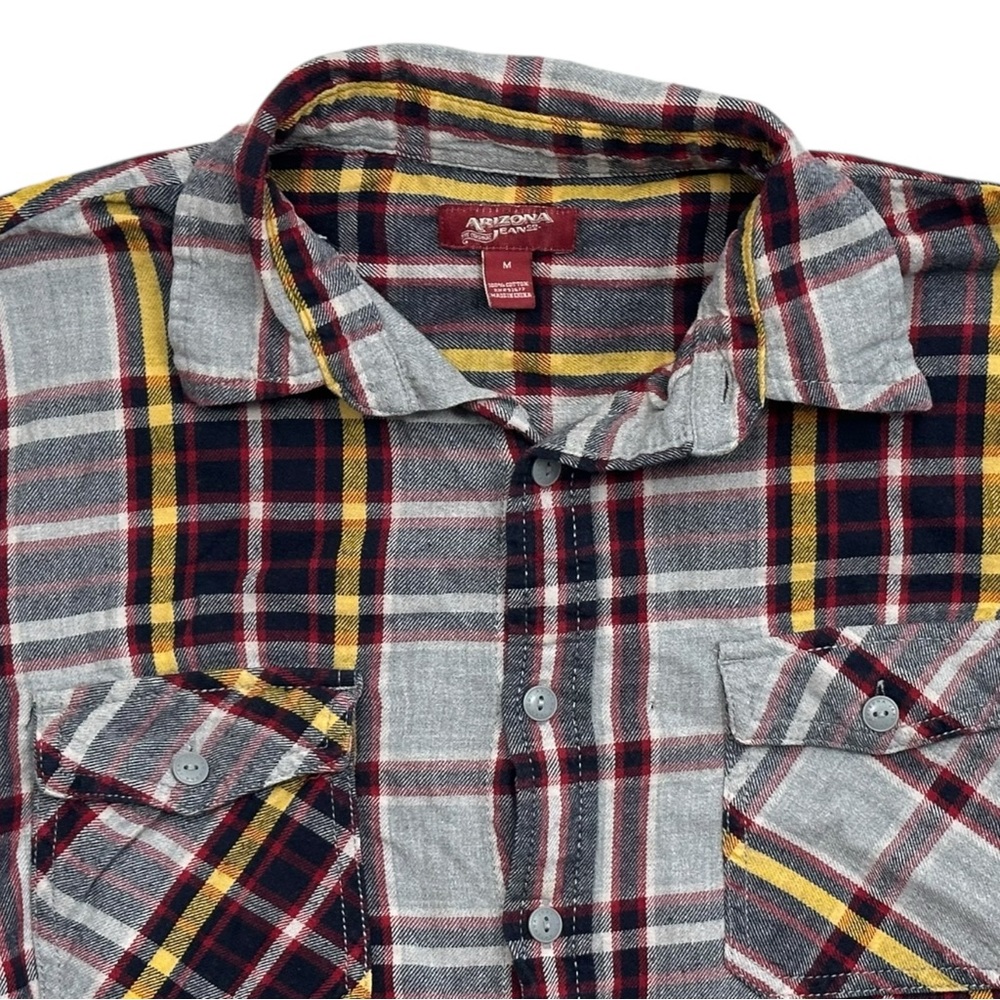 Arizona Jean Co Plaid Button Up - Mens Size Medium - Picture 3 of 9